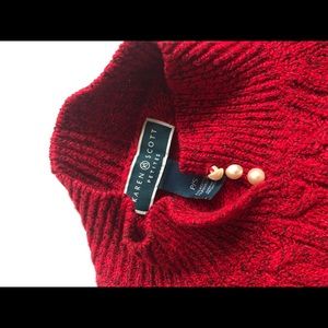 Karen Scott Petite Red Sweater